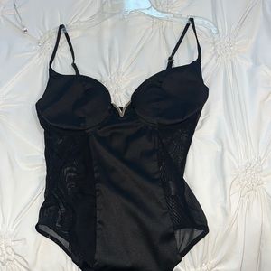 Mesh corset body suit